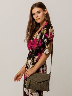 VIOLET RAY Leanna Perforated Crossbody Bag